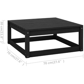 vidaXL 10-tlg. Garten-Lounge-Set Massivholz Kiefer