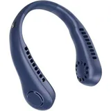 Wiederaufladbarer Nackenventilator Für Damen Und Herren, Tragbar, Freihändig, Ohne Rotorblätter, Mit Led-anzeige, 5 Geschwindigkeitsstufen, Für Reisen, Wandern, Sport Und Kochen, Blau