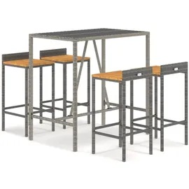 vidaXL Gartenbar-Set 5-tlg. Grau