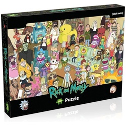 Winning Moves Puzzle Rick and Morty Puzzle »Friends« (1000 Teile), 1000 Puzzleteile schwarz