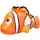 Boland 52176 - Aufblasbarer tropischer Fisch, 53 cm, Clownfisch, Wasserspielzeug, Dekoration, Party Deko für Pool, Sommerfest und Mottoparty