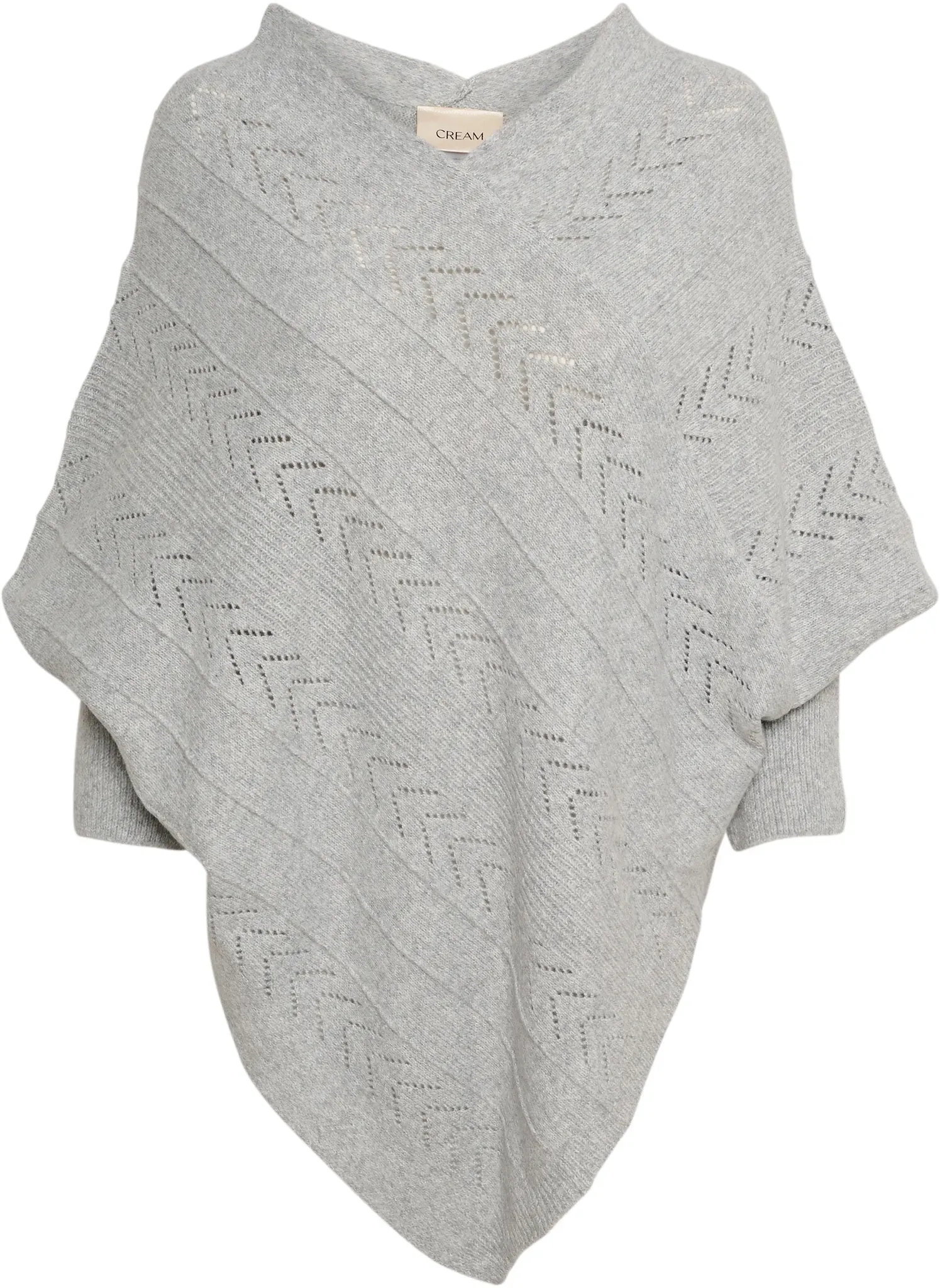 Strickponcho CREAM 
