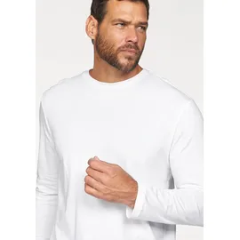 MAN'S WORLD Langarmshirt »neue Farbe ", 3er-Pack, Langarm, unifarben, aus Baumwolle, im 3er-Pack, Gr. 40/42 (XS), weiß, , 684682-40