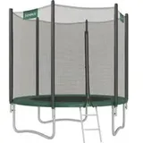 Songmics Gartentrampolin Ø 183 cm inkl. Sicherheitsnetz und Leiter Grün