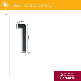 Paulmann Hausnummernleuchte 11 Schwarz