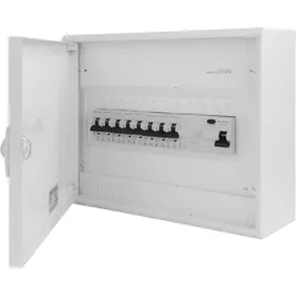 Doktorvolt Sicherungskasten Aufputz Verteilerkasten 1x12 Module 8xMCB 1xRCCB VDE verdrahtet Verteilerschrank Sicherungen 245x305x96,5mm Doktorvolt
