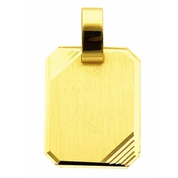 Ketten-Anhänger ADELIA ́S "Damen Goldschmuck 585 Gold Gravurplatte Anhänger", gold, Schmuckanhänger, Damen, Gelbgold 585, 585 Gold Goldschmuck für Damen