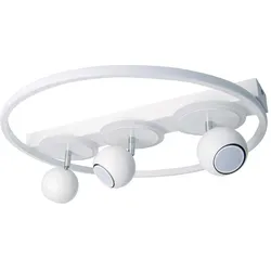 Deckenleuchte Deckenlampe Wohnzimmerleuchte 4 flammig weiß Design LED D 50 cm