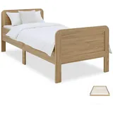 Homestyle4u Komfortbett 90 x 200 cm Braun