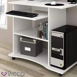 Vicco Schreibtisch Harm, Weiß, 80 x 50 cm,