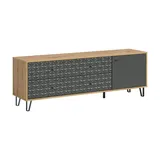 Möbel Kraft Prisma Lowboard 164 x 56 cm Braun Holzwerkstoff