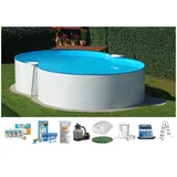 CLEAR POOL Achtformpool 470 x 300 x 120 cm inkl. Solarset