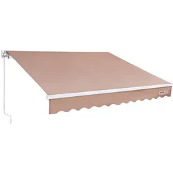 VEVOR Terrassenmarkise, einziehbar, 25,4 x 20,3 cm, Markise, Sonnenschutz, mit Kurbel