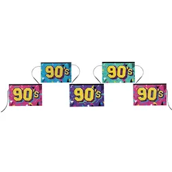 90er Jahre Party Wimpelkette Girlande 90s