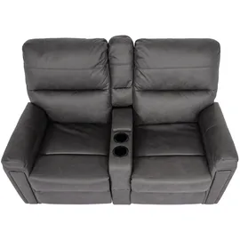 Mendler 2er Kinosessel HWC-K17 Stoff/Textil 157 x 102 x 0 cm Grau mit Relax-Funktion
