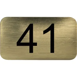 N/H Hausnummerntafel 41 Gold Metallic