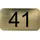 N/H Hausnummerntafel 41 Gold Metallic