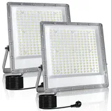 Indmird LED Strahler Außen 200W, 20000LM Led Aussenstrahler 6500K Kaltweiß Led Scheinwerfer IP66 Wasserdicht Baustrahler led Flutlicht für Garten Garage Sportplatz Hof Flur