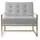 s-style möbel Loungesessel Tampa Bouclé 84 x 81 x 89 cm Grau/Gold