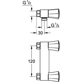 Grohe Costa L Brause 120mm Silber