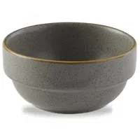 Churchill 6 x Schale stapelbar rund 11,5cm STONECAST Peppercorn