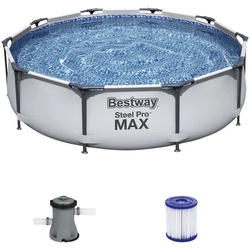 BESTWAY Rundpool »Steel Pro MaxTM«, grau, ØxH: 305 x 76 cm