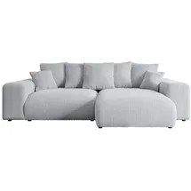 altdecor Ecksofa Cord 4-Sitzer Grau