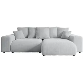 altdecor Ecksofa Cord 4-Sitzer Grau