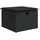 vidaXL Gartenhocker mit Kissen 55 x 55 x 37 cm schwarz