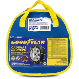 Goodyear GODKN070 Schneeketten mit Kettenspanner, mit Aufbewahrungstasche, Stahl