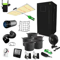 Cannabis 4 Home Gewächshaus Canna4Home GrowBox Komplettset 100 x 100 x 200cm Gewächshaus Zuchtzelt schwarz