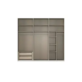 meinSchrank Schwebetürenschrank Regina 242 x 223 x 68 cm Grau