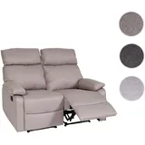 Mendler 2er Kinosessel HWC-L93 Stoff/Textil 134 x 105 x 0 cm grau-braun mit Liegefunktion