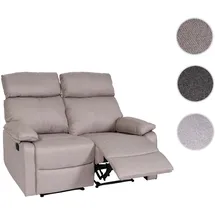 Mendler 2er Kinosessel HWC-L93 Stoff/Textil 134 x 105 x 0 cm grau-braun mit Liegefunktion