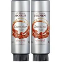 Monin Sauce Karamell (1 x 0,5l) - für Getränke - Desserts - Kaffeearoma - hochwertige Rezeptur - Dessert - Komplement (Packung mit 2)