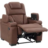 Atlantic Home Collection Relaxsessel "Faris", braun, B:95cm H:110cm T:98cm, ATLANTIC HOME COLLECTION, Sessel, Relaxsessel, Relaxfunktion, Getränkehalter und Staufach in Armlehnen