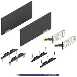 BLUM HKi Kreiftspeicher Sets teilintegriert - HKi 420 - 1610 tiefgrau