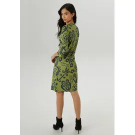 Aniston SELECTED Jerseykleid mit fantasievollem Blütendruck Allover blau|grün 36 EU