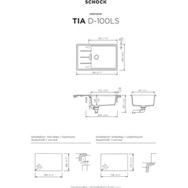 Schock Tia D-100LS Einbau reversibel puro (TIAD100LSAPUR)