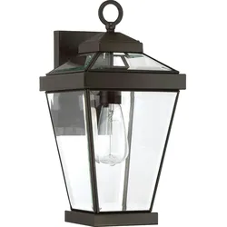 Licht-Erlebnisse Wandaußenleuchte SIDODI Bronze dunkel Metall Glas 1x E27 max. 60W LE57450