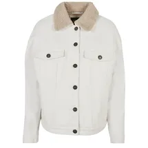URBAN CLASSICS Oversized Sherpa Jeansjacke Off White Raw 3XL