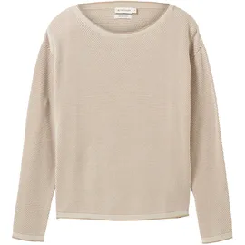 Tom Tailor 1033125 Pullover Beige Bubble Structure M