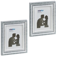 Relaxdays Bilderrahmen 2er Set, 15x20 cm, Hoch- - Querformat,