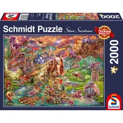 Schmidt Spiele - Erwachsenenpuzzle - Der Schatz der Drachen, 2000 Teile