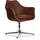 HJH Office Loungesessel ARTEMIA Kunstleder 64 x 56 x 77 cm Braun mit Armlehnen