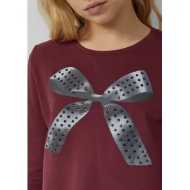 s.Oliver Langarm-Jerseyshirt mit Schmucksteinen im Loose Fit - 134/140