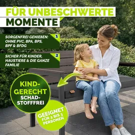 tillvex Gartenbank 2-3 Sitzer 300 x 0 x 0 cm Schwarz