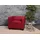 MCW Sessel Lille Leder 86 x 70 x 75 cm Rot mit Rollen