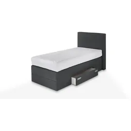 Westfalia Schlafkomfort Boxspringbett 90 x 200 cm H2 Grau