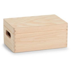 Zeller Present Aufbewahrungsbox Aufbewahrungskiste mit Deckel 30 x 20 Holz (Stück, 1 St., 1 Aufbewahrungsbox), Aufbewahrungsbox Ordnungsbox beige